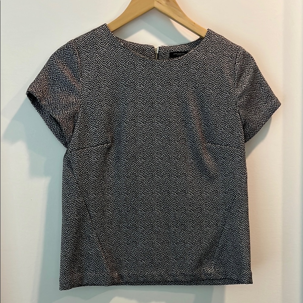 Ann Taylor Patterned Office Blouse Top
